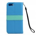 Wholesale iPhone 7 Magnetic Flip Leather Wallet Case (Blue)